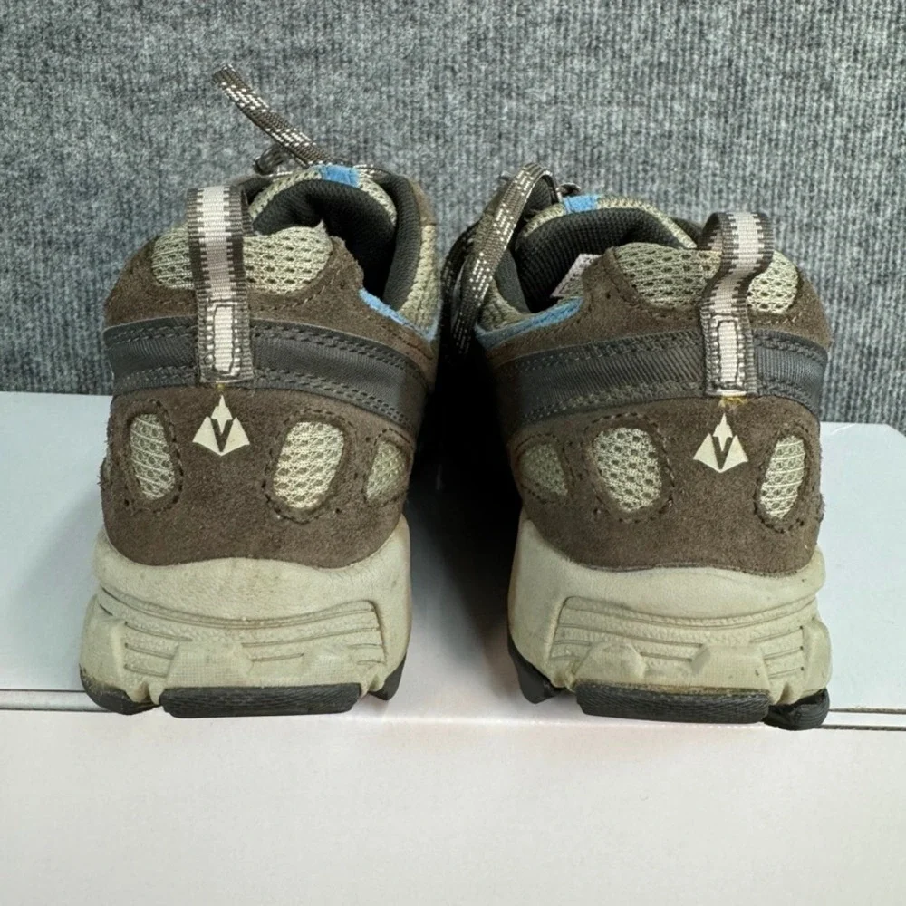Vasque Women Brown Blue Waterproof Hiking Shoes 7017 M Leather Mesh Low Top 9M